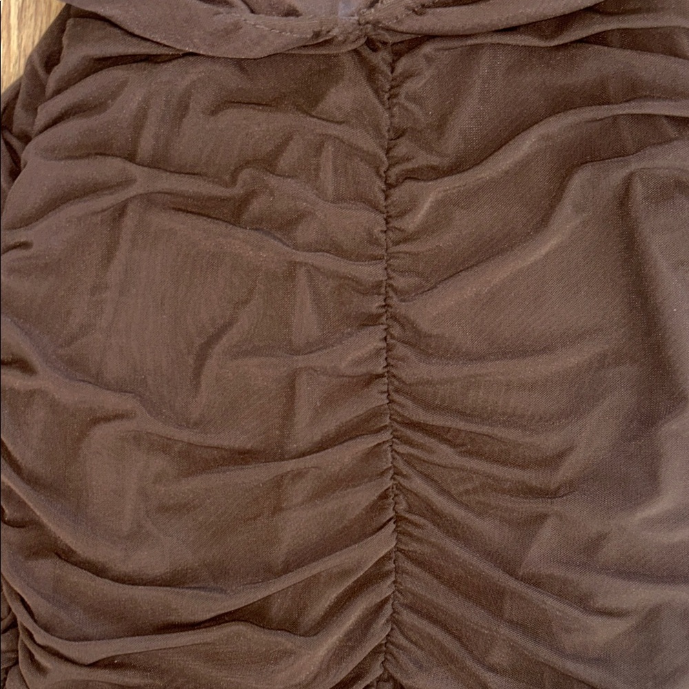 Motel Rocks Brown Ruched Dress - Picture 3 of 3